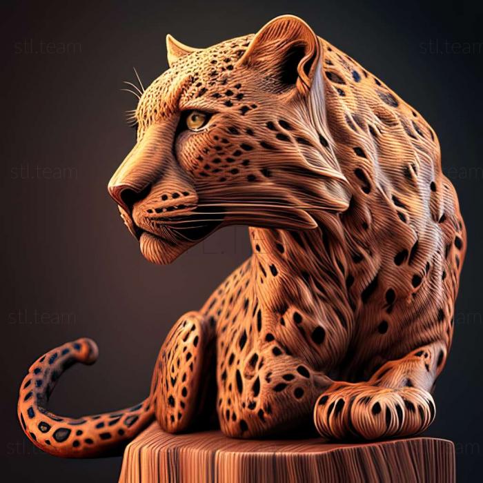 3D модель Леопард браккатус (STL)